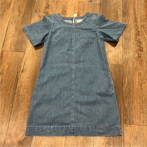 Denim J. Crew Dress 10 Tall with Pockets NWT